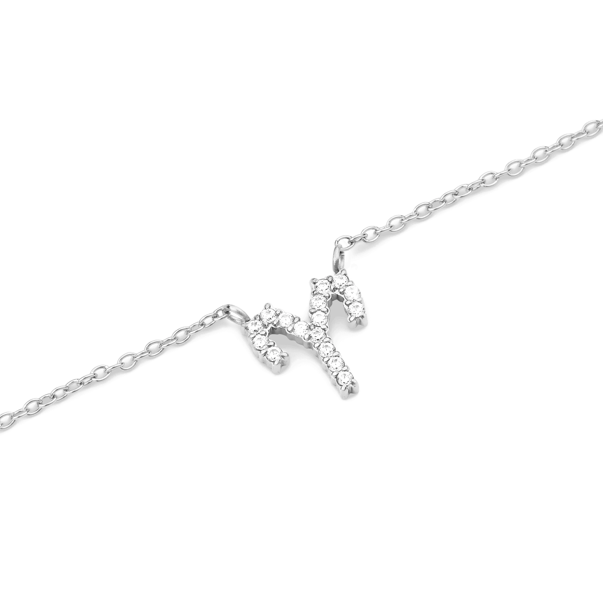 Crystal Zodiac Chain Necklace Silver Daniel Wellington