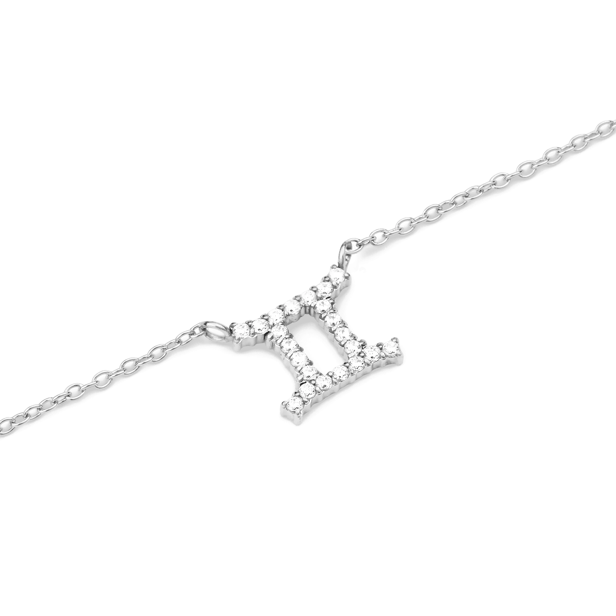 Crystal Zodiac Chain Necklace Silver Daniel Wellington