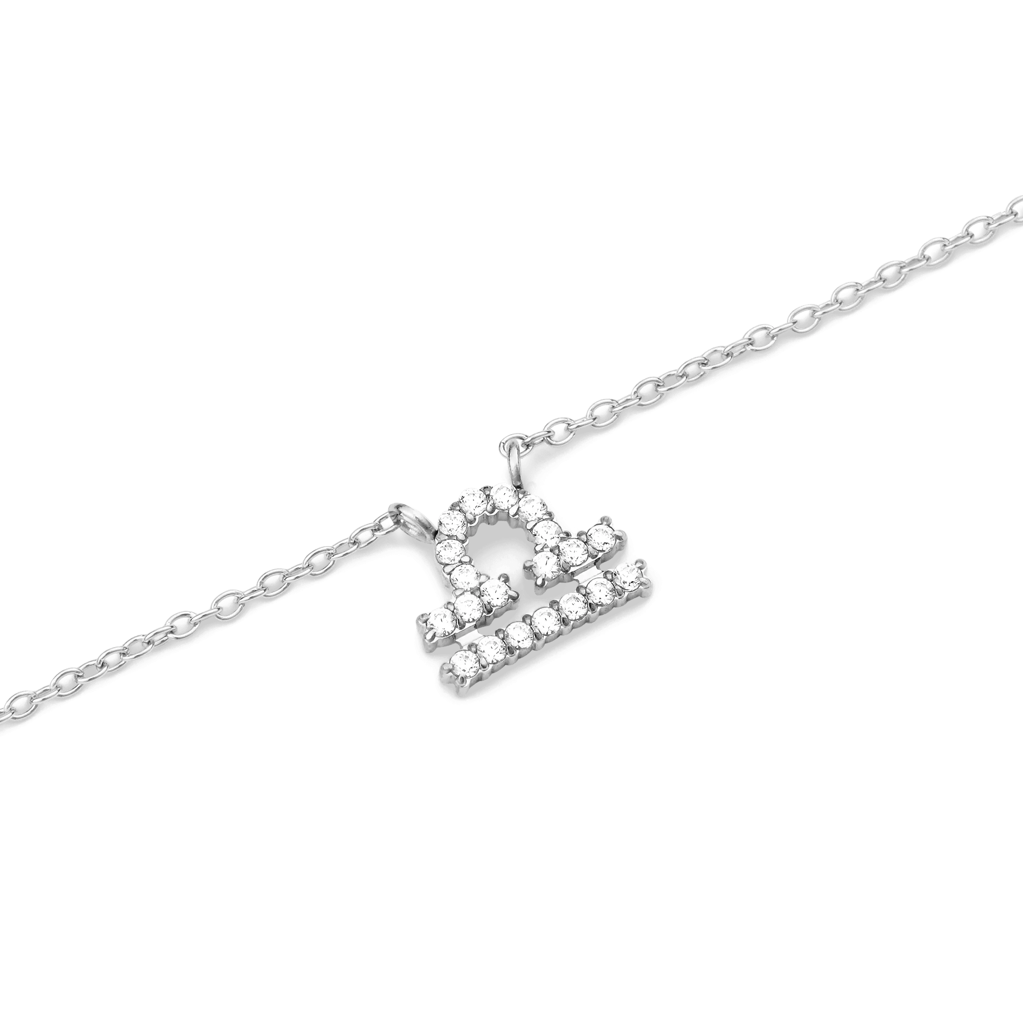 Crystal Zodiac Chain Necklace Silver Daniel Wellington