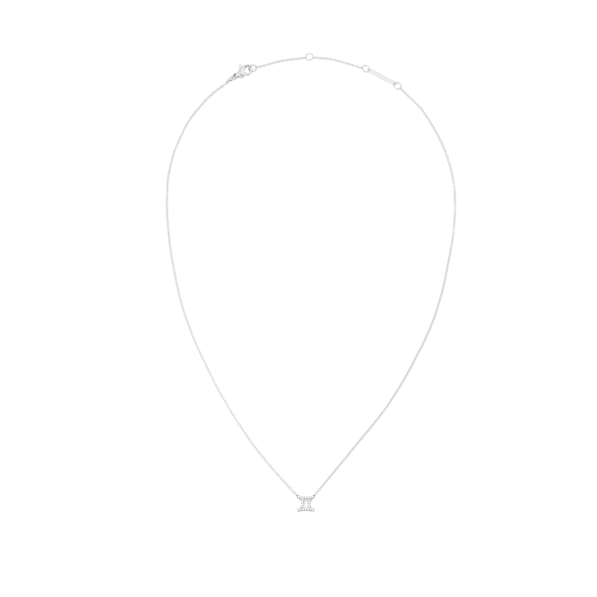 Crystal Zodiac Chain Necklace Silver Daniel Wellington