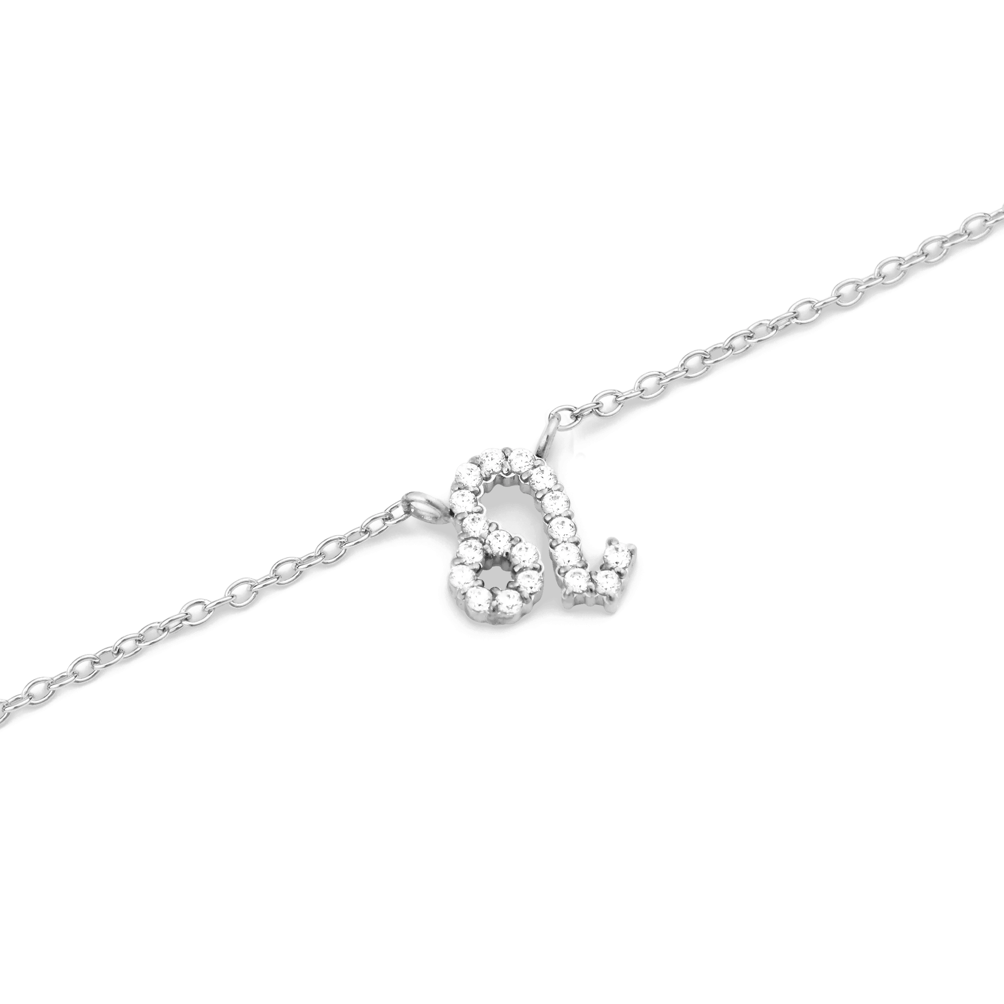 Crystal Zodiac Chain Necklace Silver Daniel Wellington