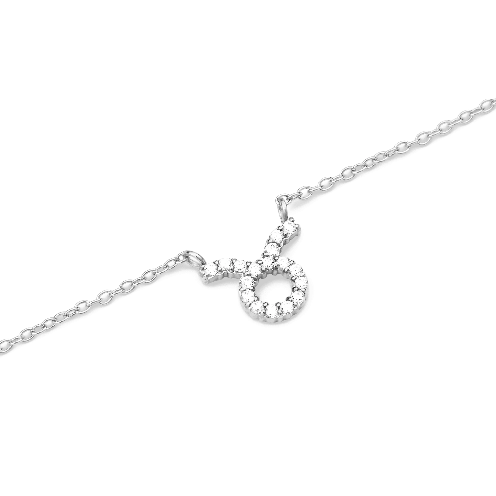 Crystal Zodiac Chain Necklace Silver Daniel Wellington