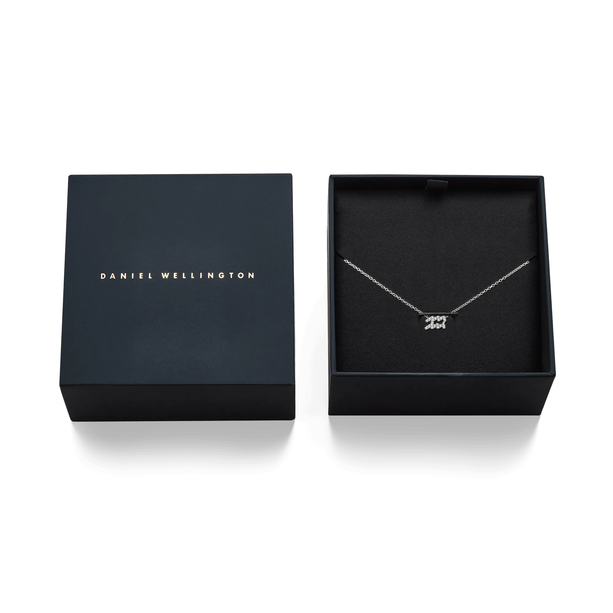 Crystal Zodiac Chain Necklace Silver Daniel Wellington