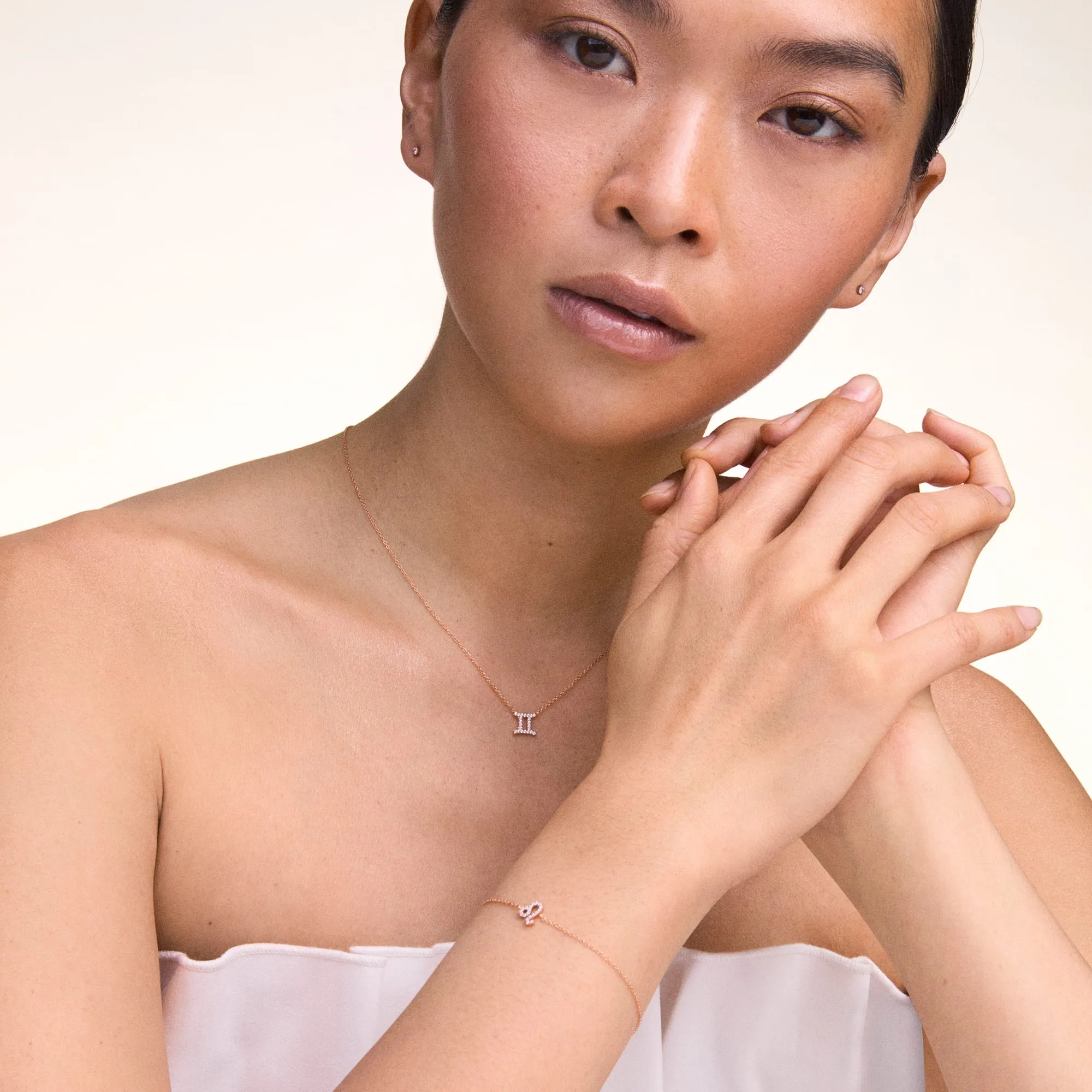 Crystal Zodiac Chain Necklace Silver Daniel Wellington