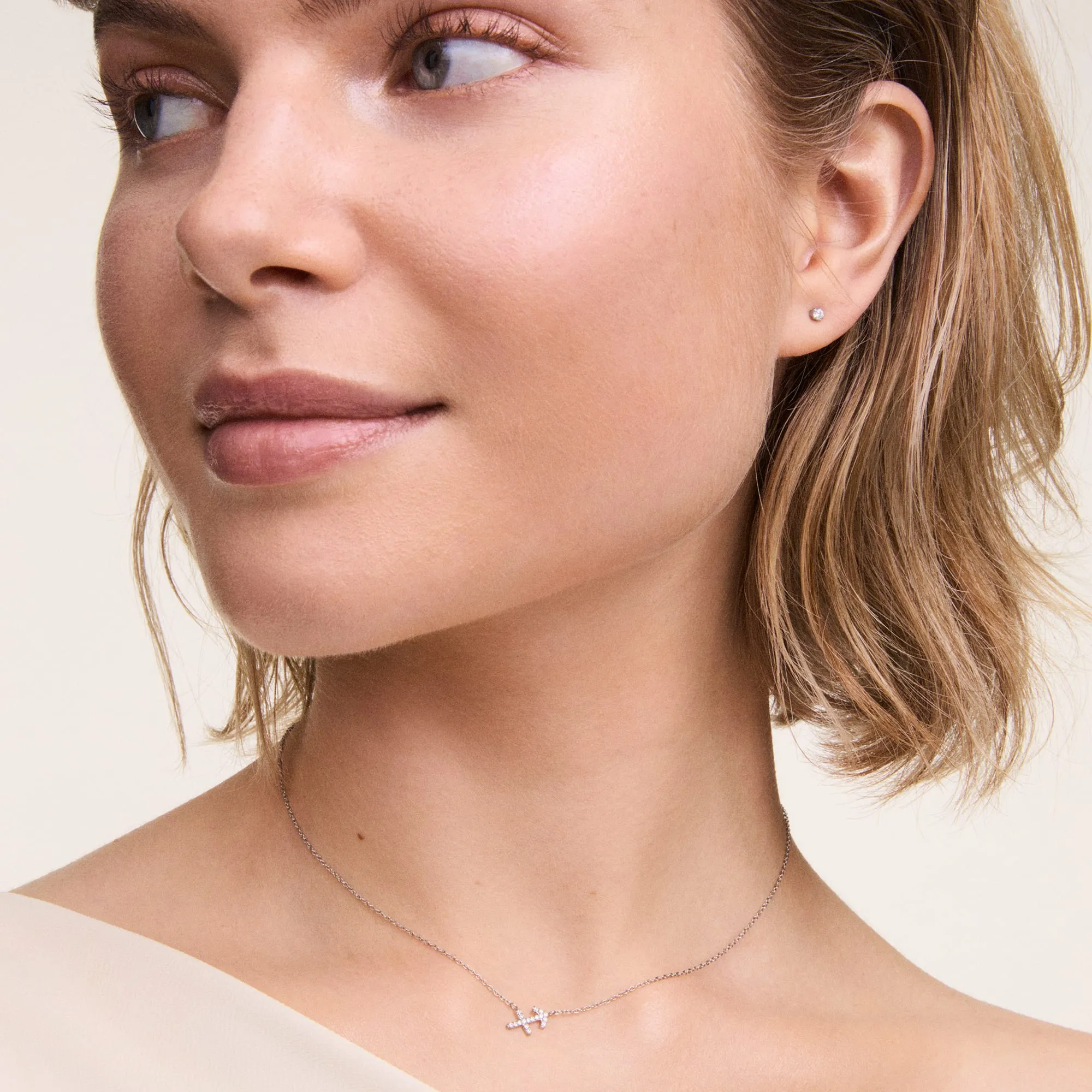 Crystal Zodiac Chain Necklace Silver Daniel Wellington