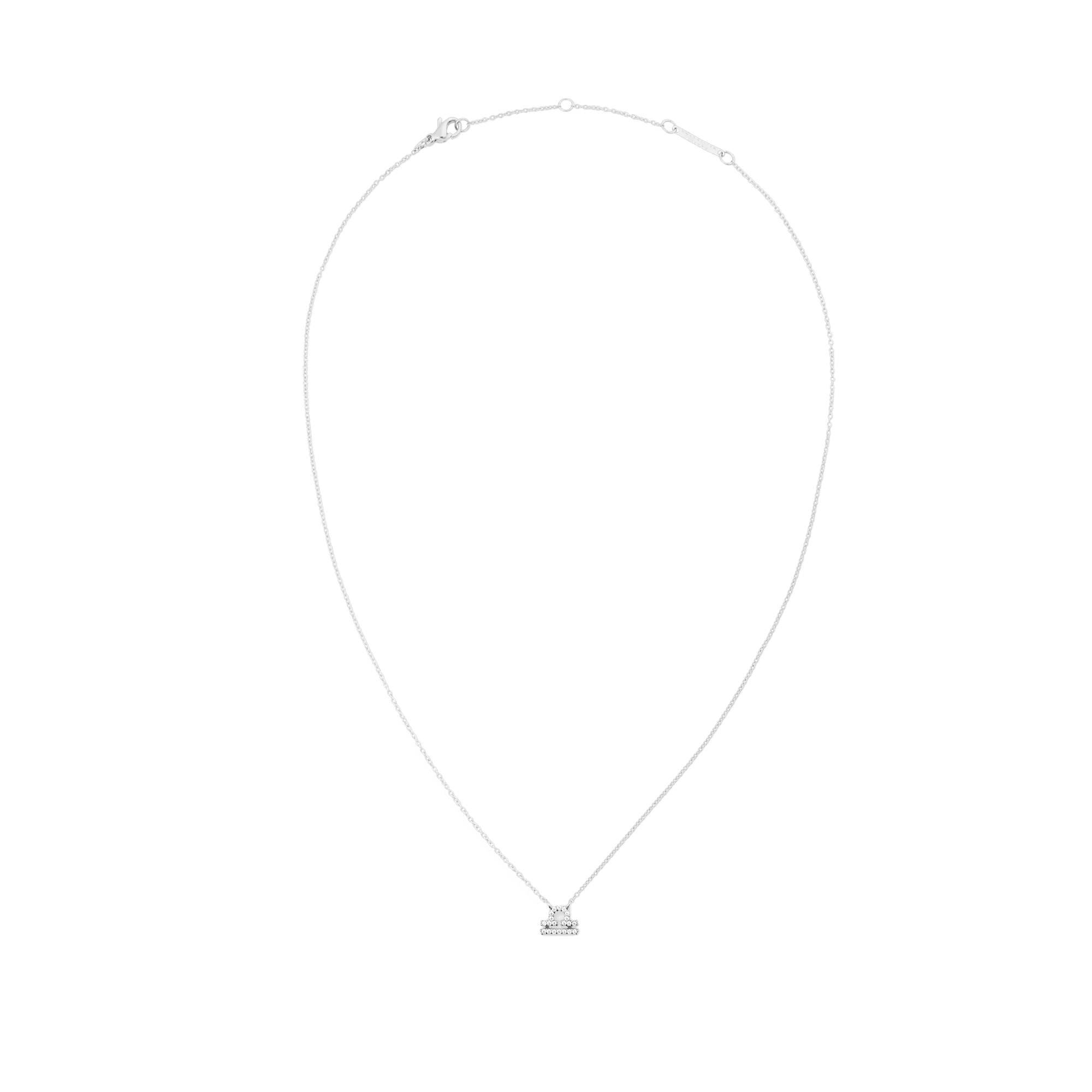Crystal Zodiac Chain Necklace Silver Daniel Wellington