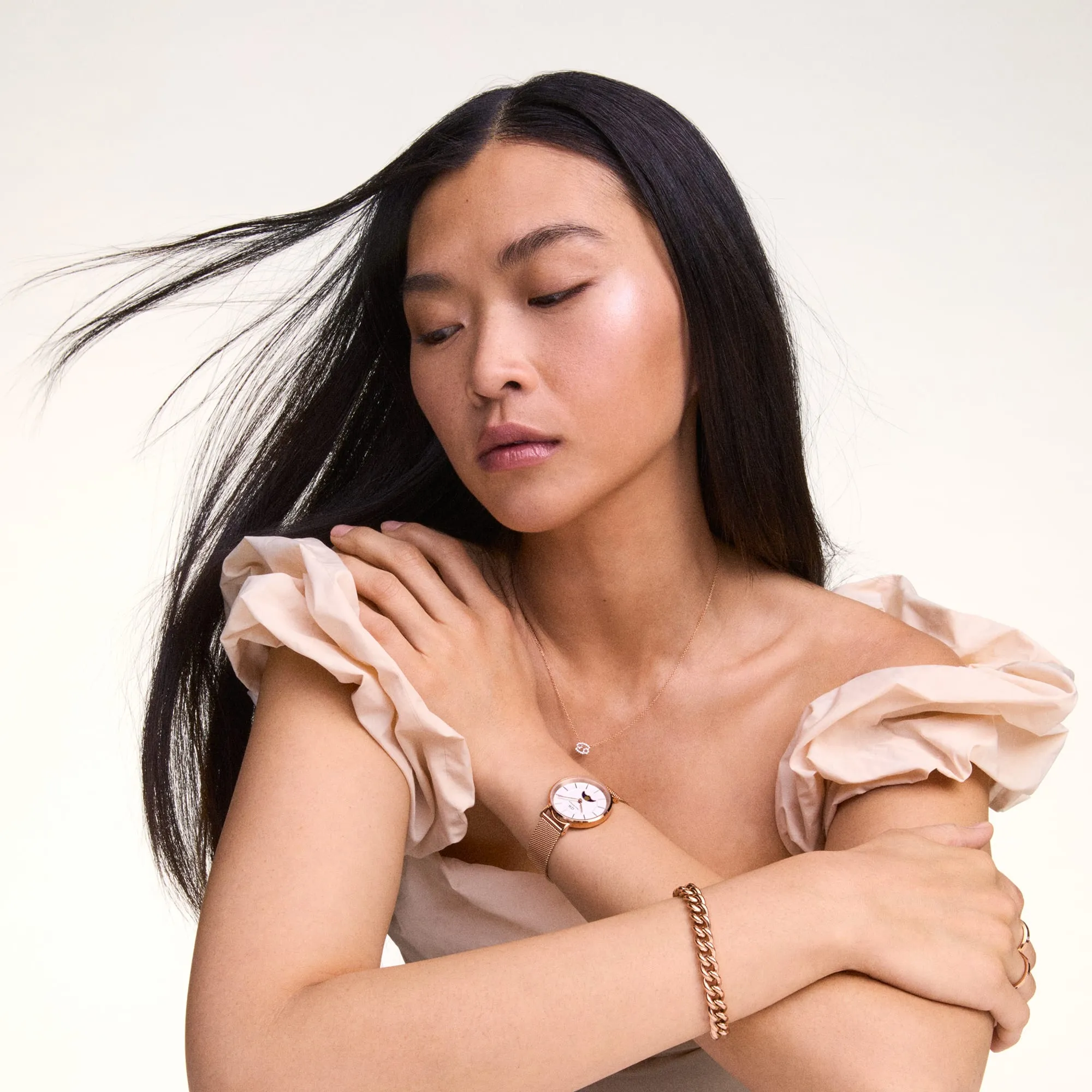 Crystal Zodiac Chain Necklace Silver Daniel Wellington