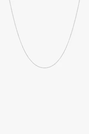 Curb chain necklace silver (45cm or 55cm) Wildthings Collectables