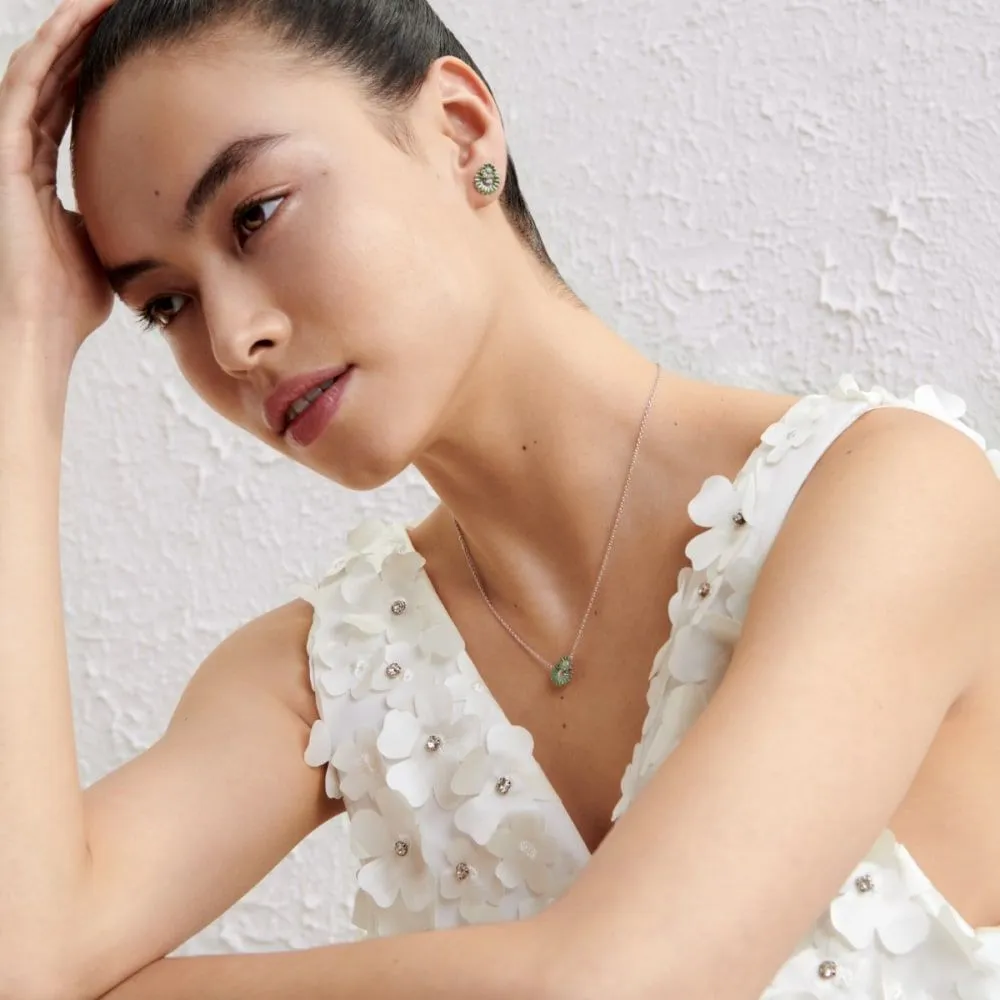 Daisy x Stine Goya Green Silver Necklace