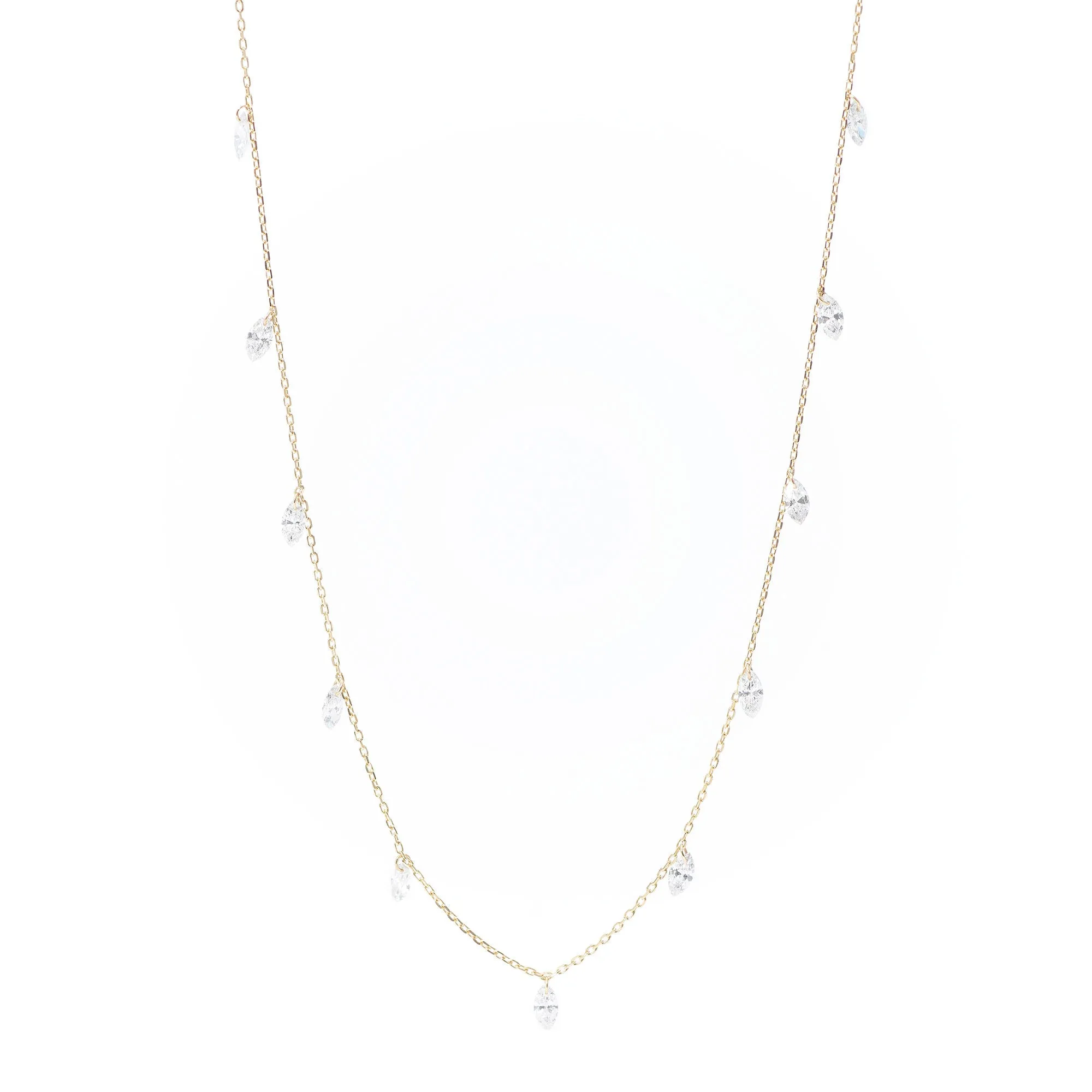 Danaé 18K Gold Necklace w. 11 Diamonds