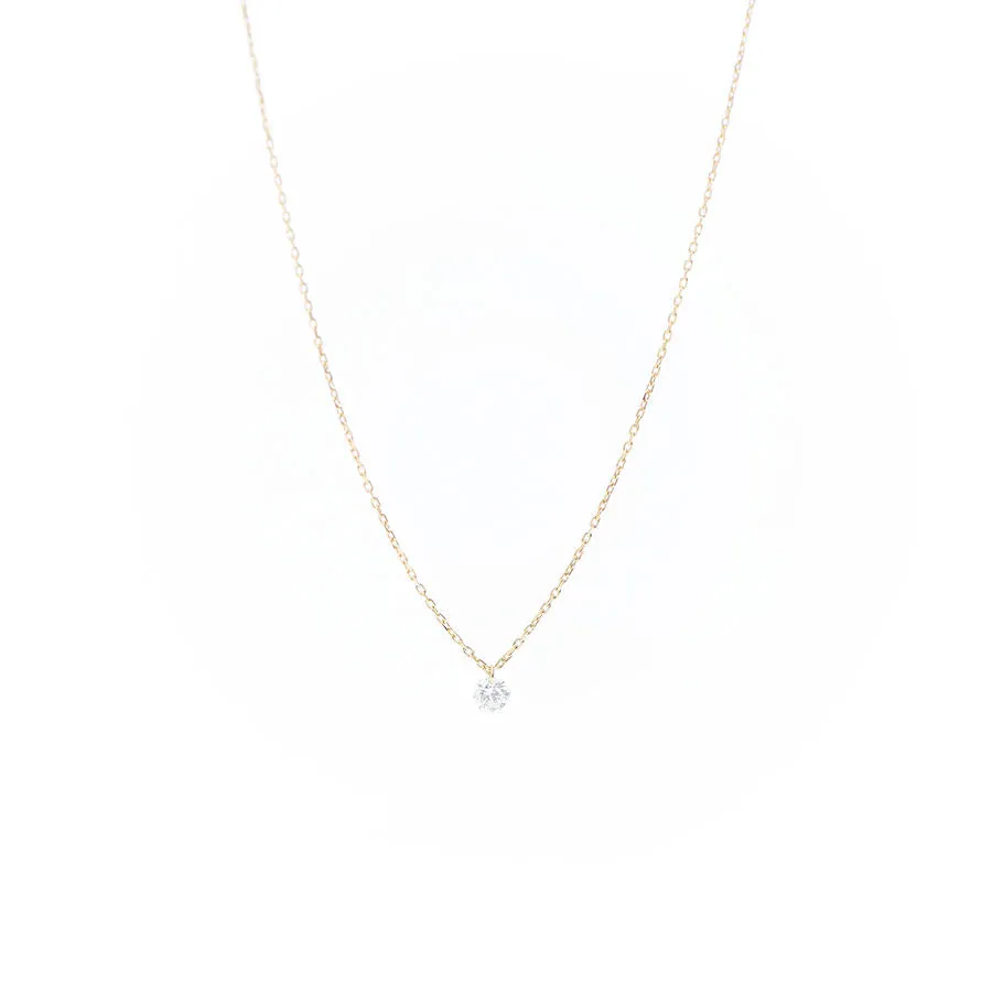 Danaé 18K Gold Necklace w. Diamond, 0.08 ct