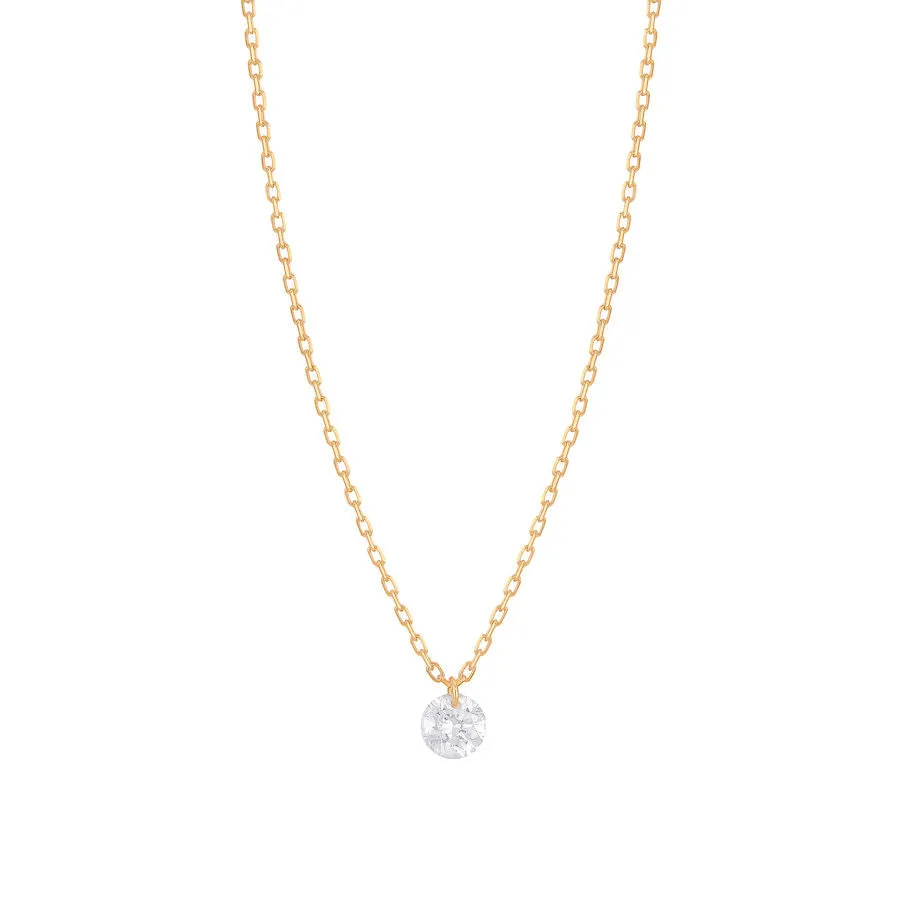 Danaé 18K Gold Necklace w. Diamond, 0.15 ct.