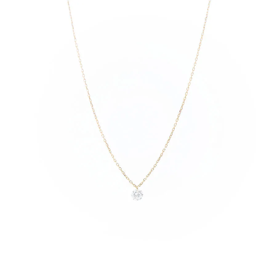 Danaé 18K Gold Necklace w. Diamond, 0.15 ct