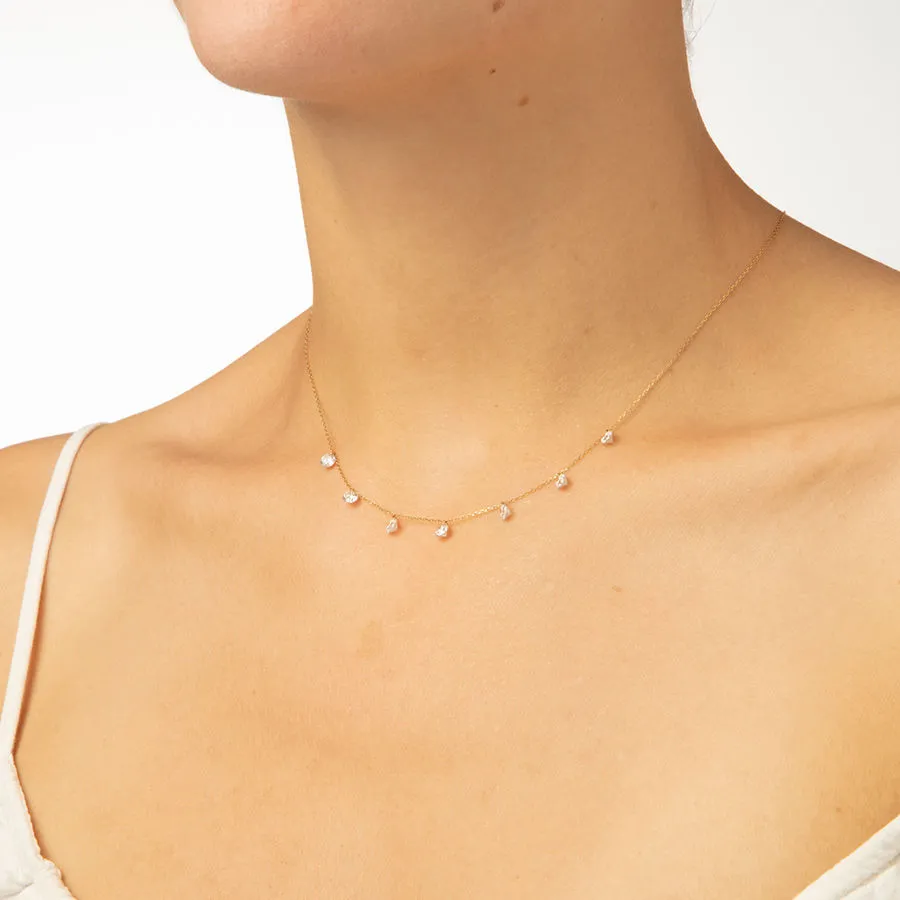 Danaé 18K Gold, Whitegold or Rosegold Necklace w. Diamonds, 1.68ct