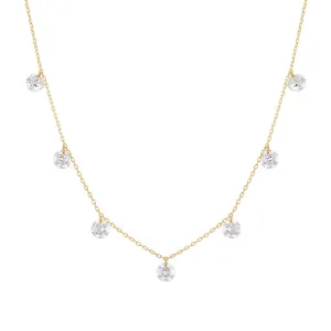 Danaé 18K Gold, Whitegold or Rosegold Necklace w. Diamonds, 1.68ct