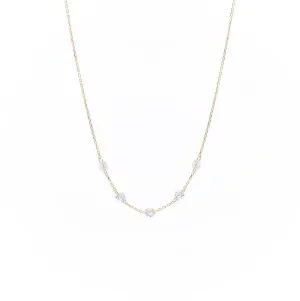 Danaé Encrusted 18K Gold Necklace w. Diamonds