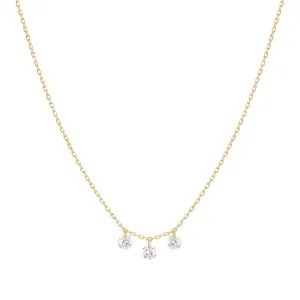 Danaé hanging 18K Gold Necklace w. Diamonds