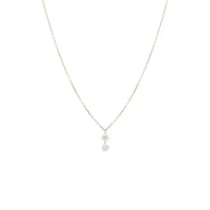 Danaé Hanging Up 18K Gold Necklace w. Diamonds