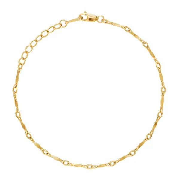 Dapped Bar & Link Chain Bracelet