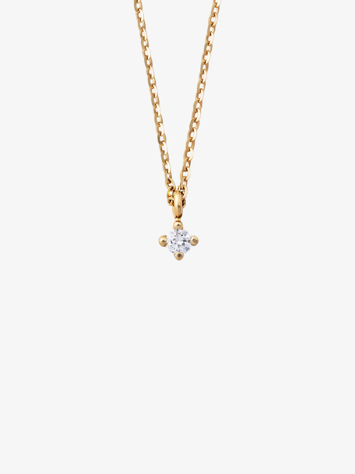 Diamond Drop 0.05 14K Gold Necklace w. Diamond