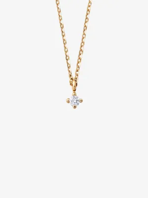 Diamond Drop 0.05 14K Gold Necklace w. Diamond
