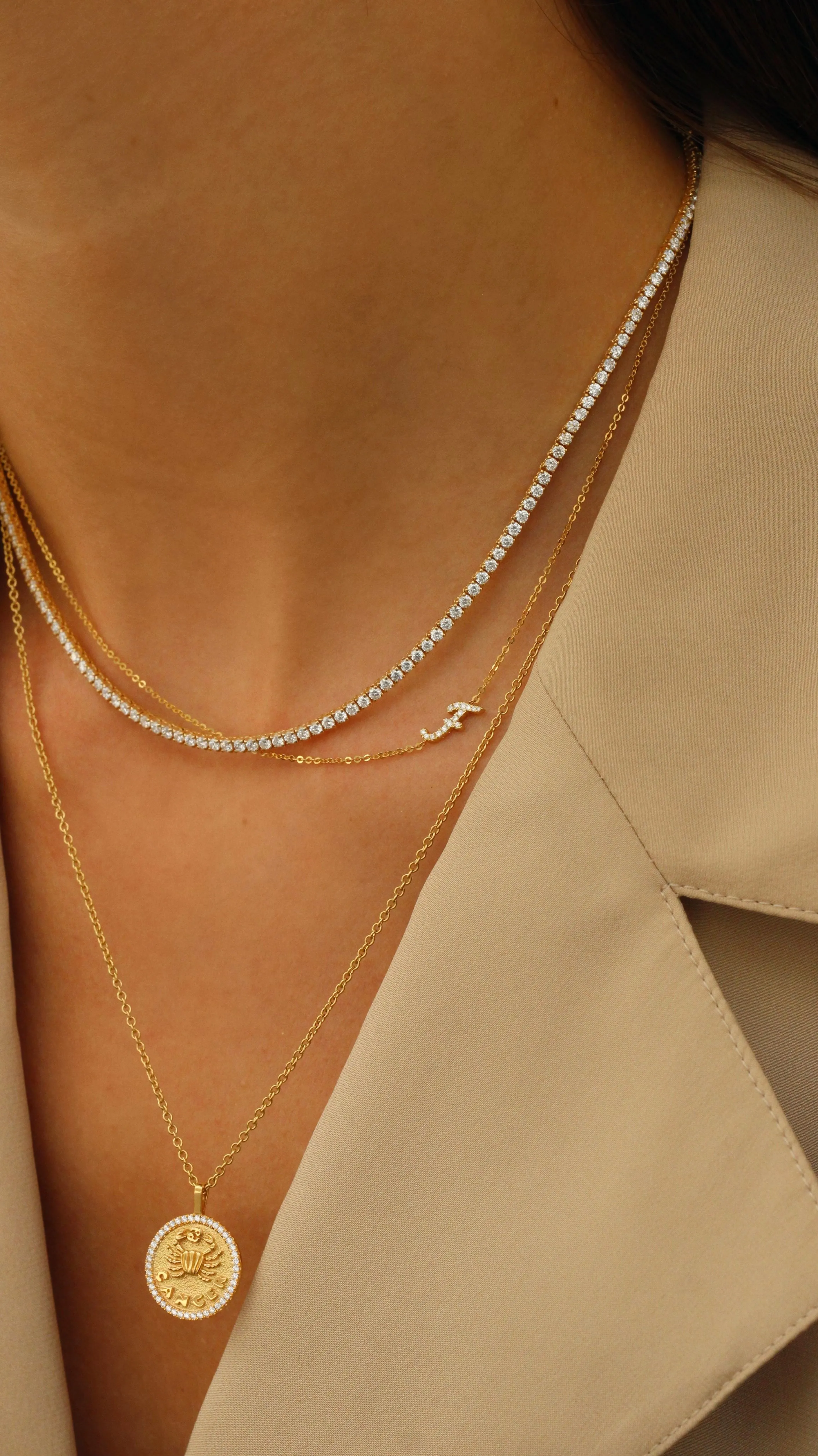 DIAMOND HEPBURN CHOKER 16" Anita Ko