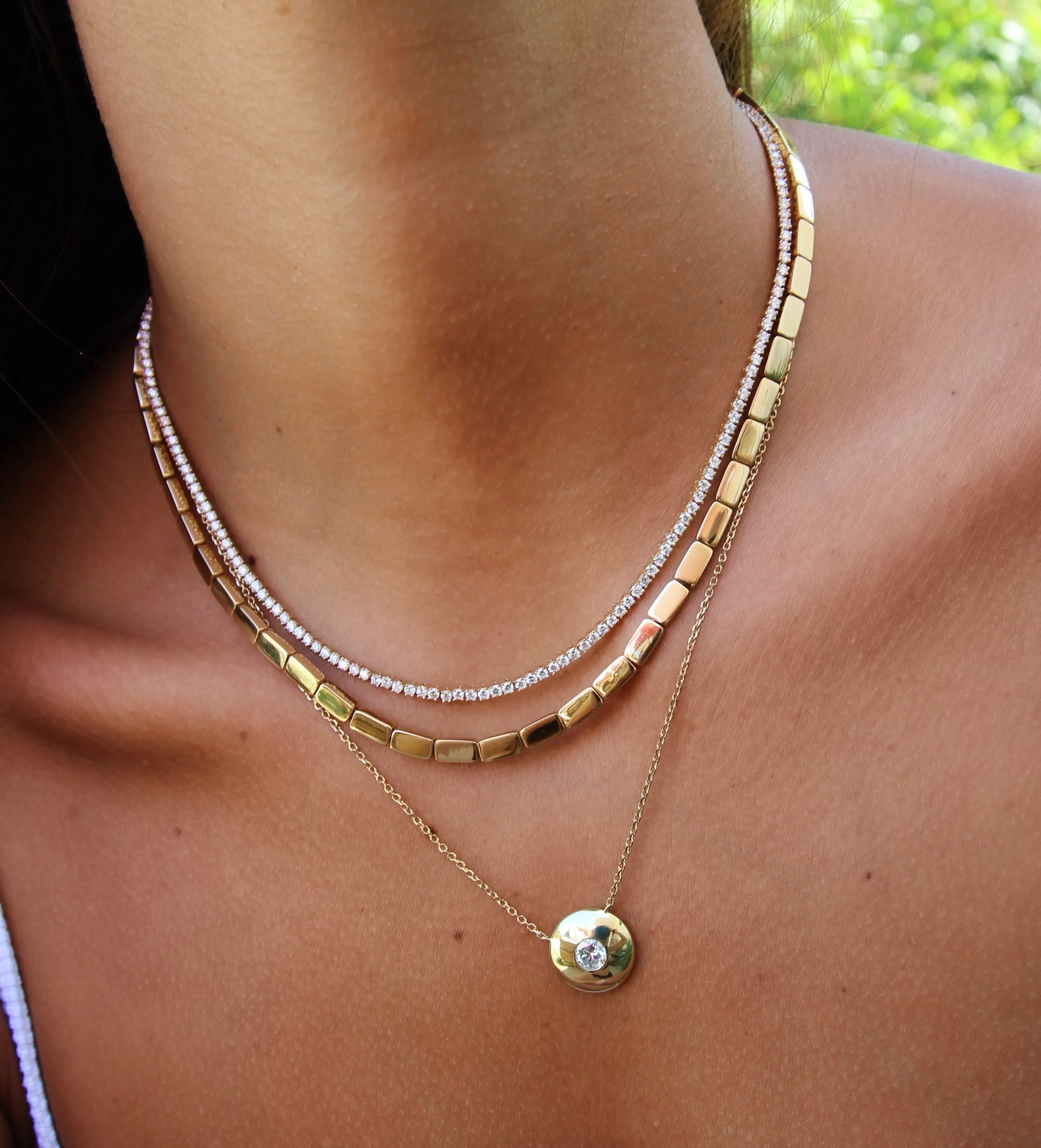 DIAMOND HEPBURN CHOKER 16" Anita Ko