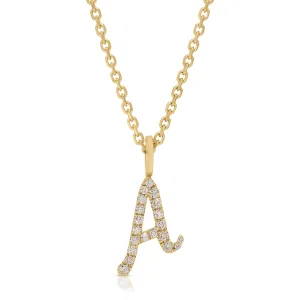DIAMOND INITIAL DROP PENDANT Anita Ko