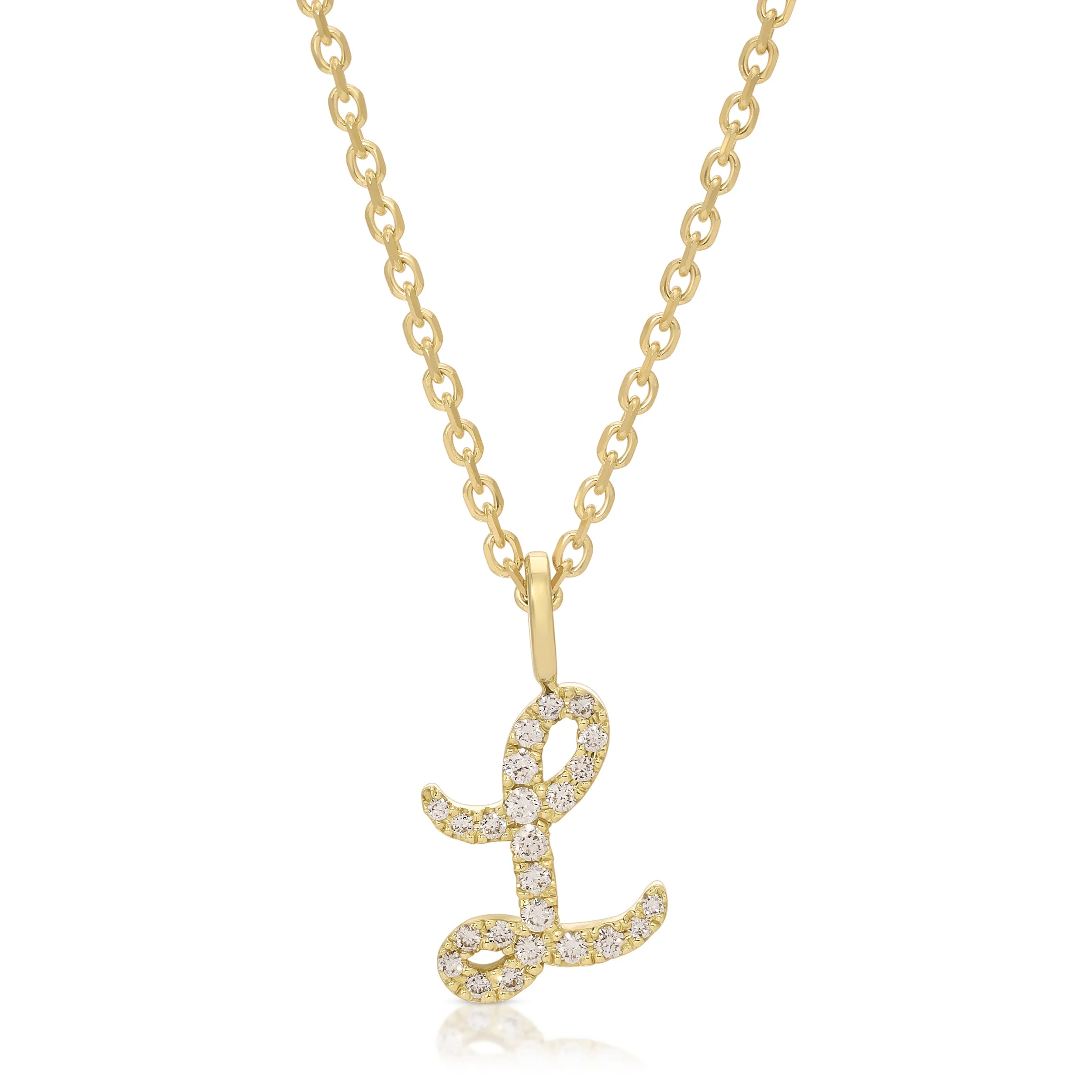 DIAMOND INITIAL DROP PENDANT Anita Ko