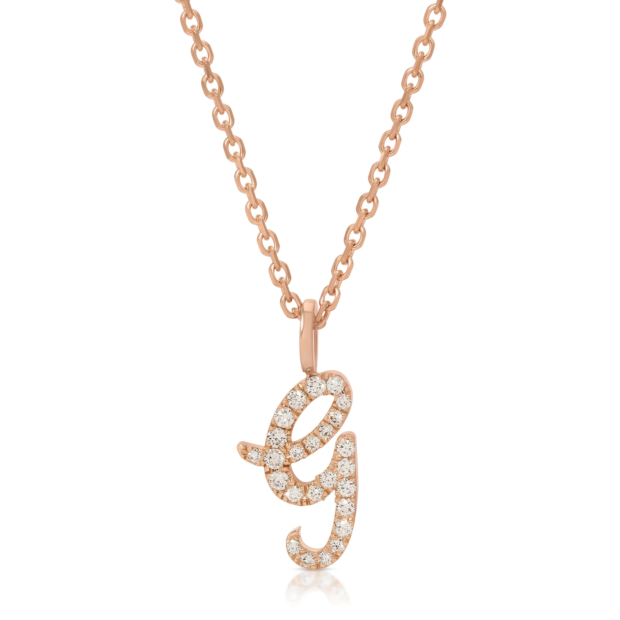 DIAMOND INITIAL DROP PENDANT Anita Ko