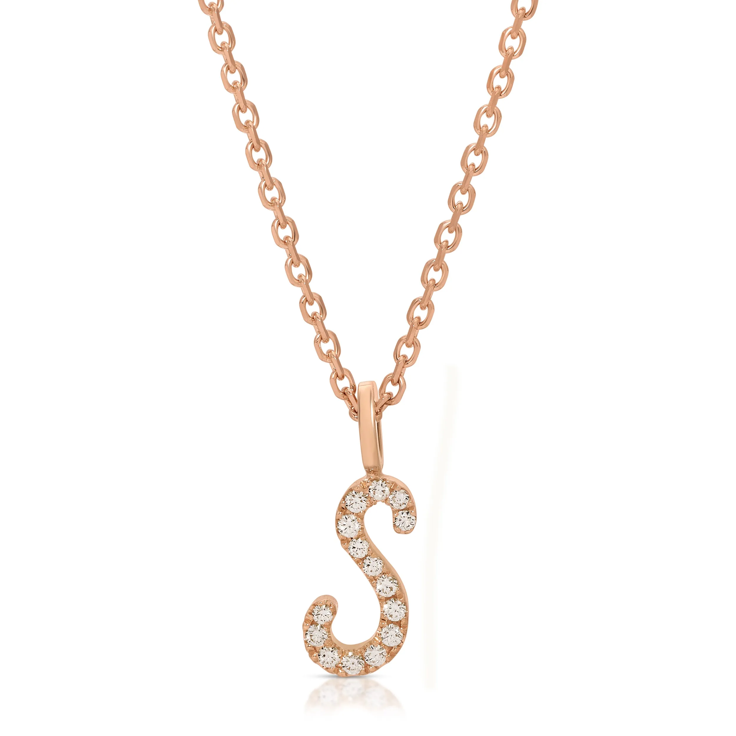DIAMOND INITIAL DROP PENDANT Anita Ko