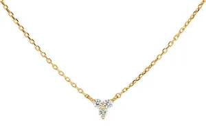 Diamond Trinity 14K Gold Necklace