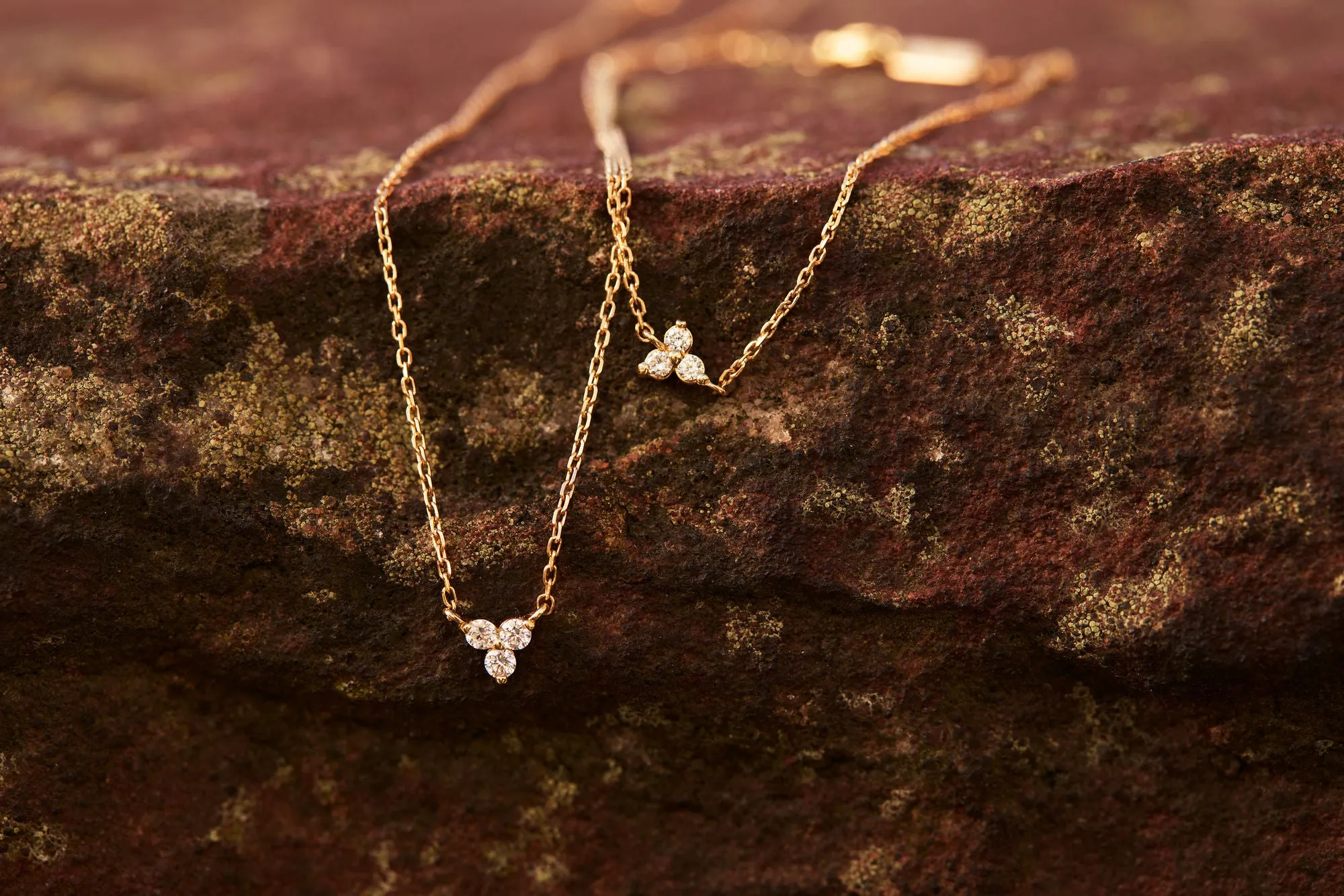 Diamond Trinity 14K Gold Necklace