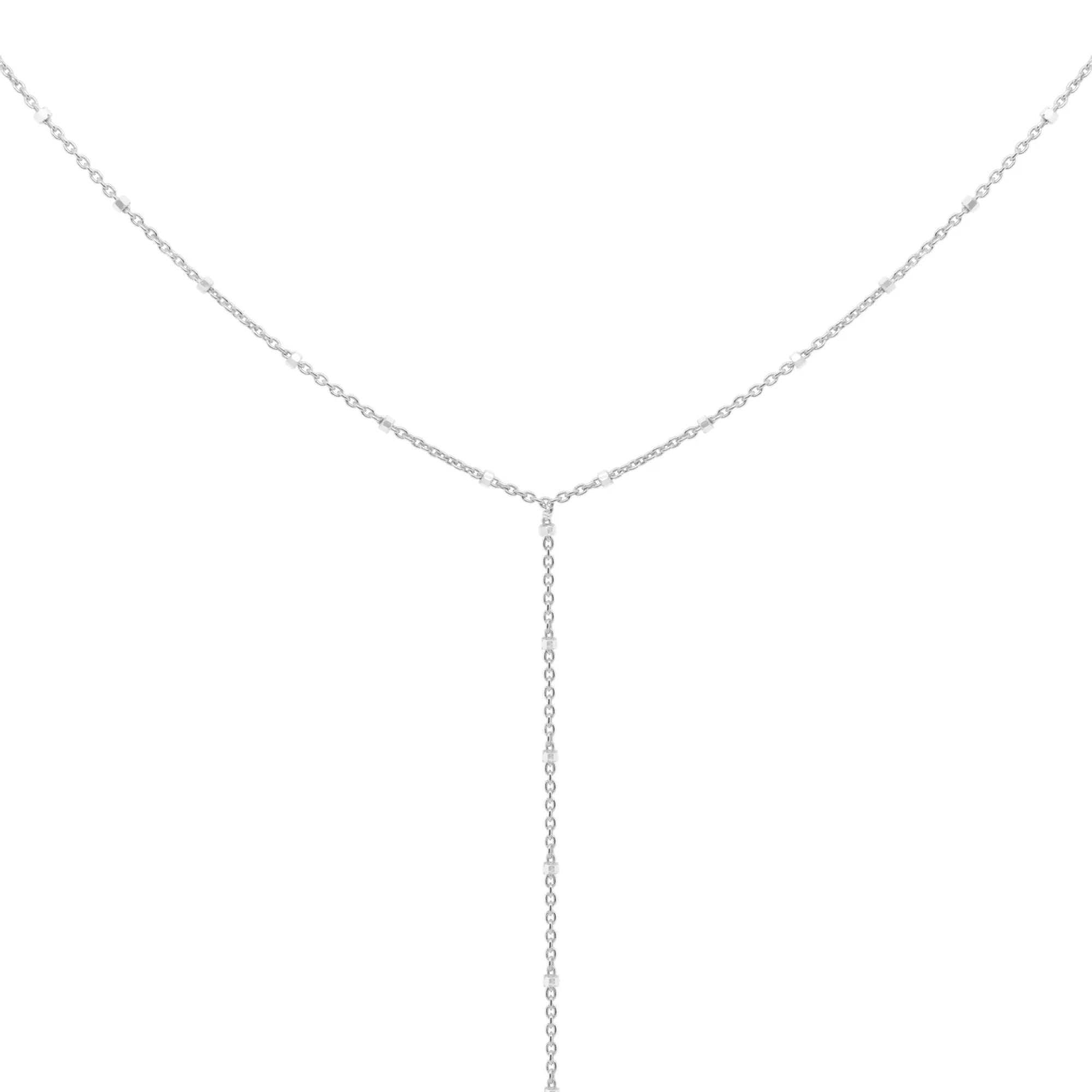 Disa Y Silver Necklace