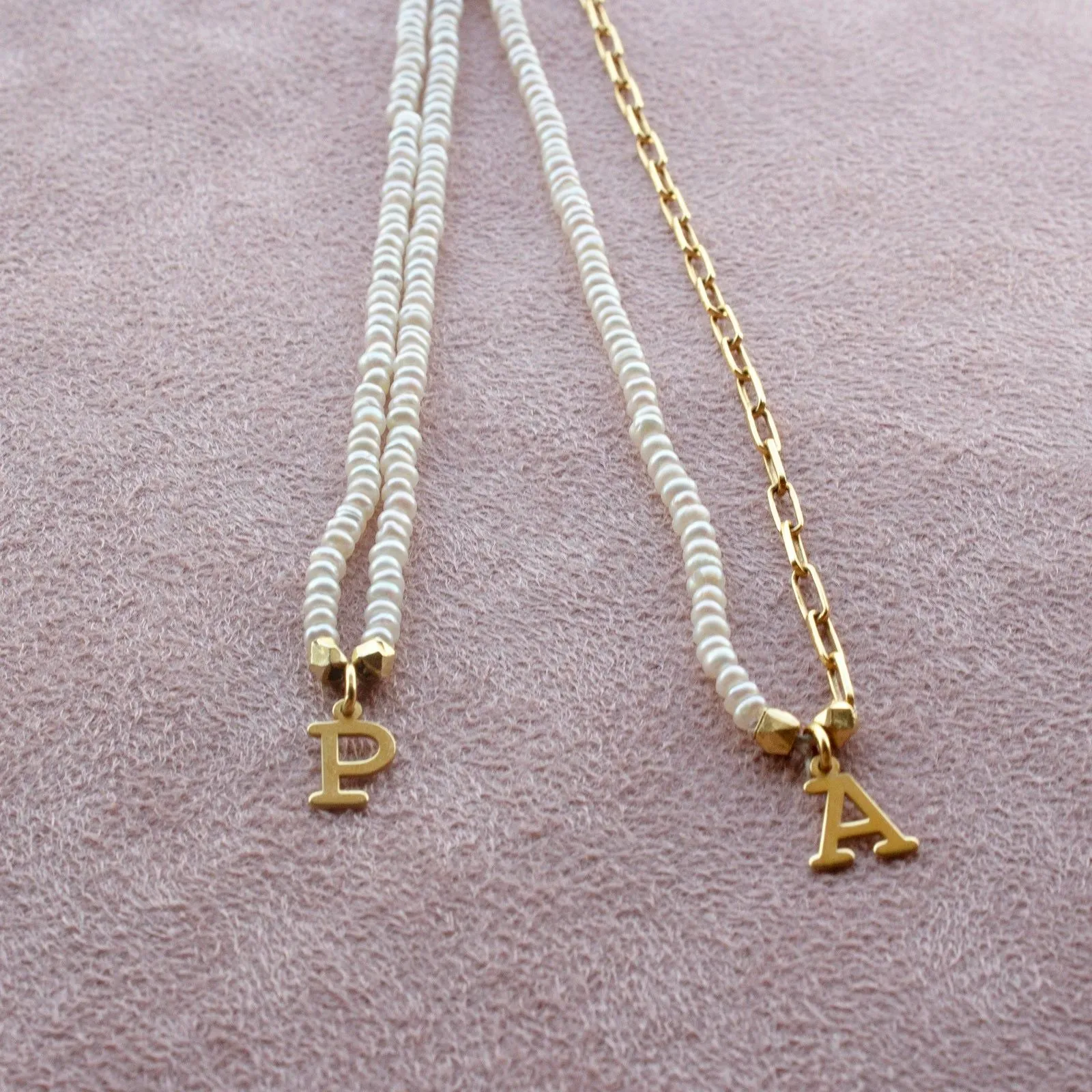Diva 18K Gold Plated Necklace w. Pearls