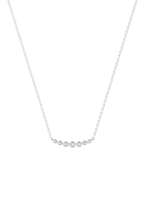 Double Degrade 18K Whitegold Necklace w. Lab-Grown Diamonds