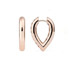 Drop Link Medium Plain (25 mm) 18K Rosegold Hoops