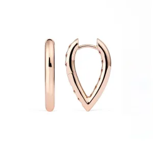 Drop Link Small Plain (21 mm) 18K Rosegold Hoops