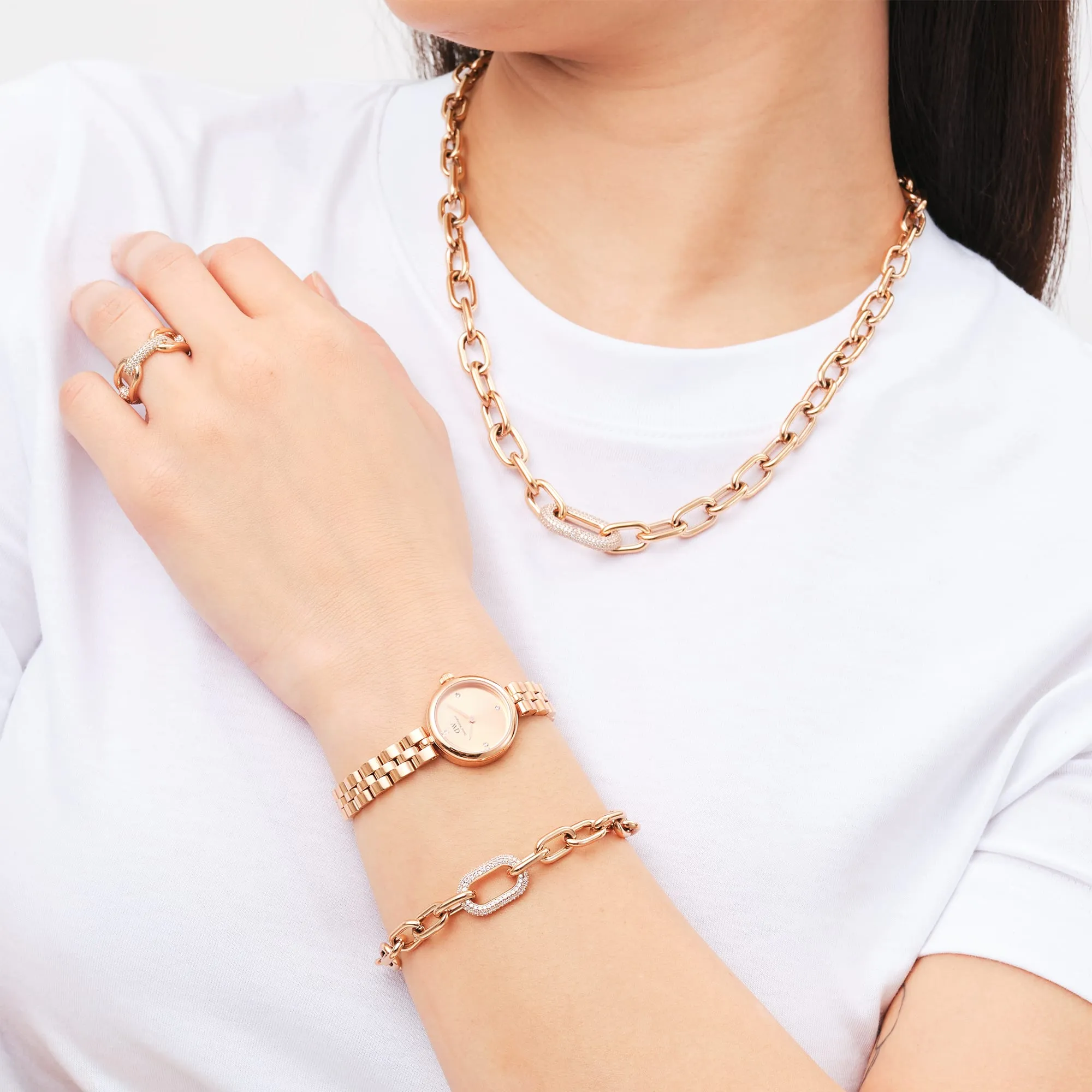 Elan Lumine Unitone Rose Gold Daniel Wellington