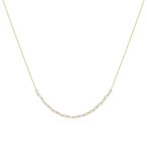Ellera Ovale 18K Gold Plated Necklace w. Zirconia