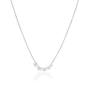 Ellisse Cinque Silver Necklace w. Zirconias