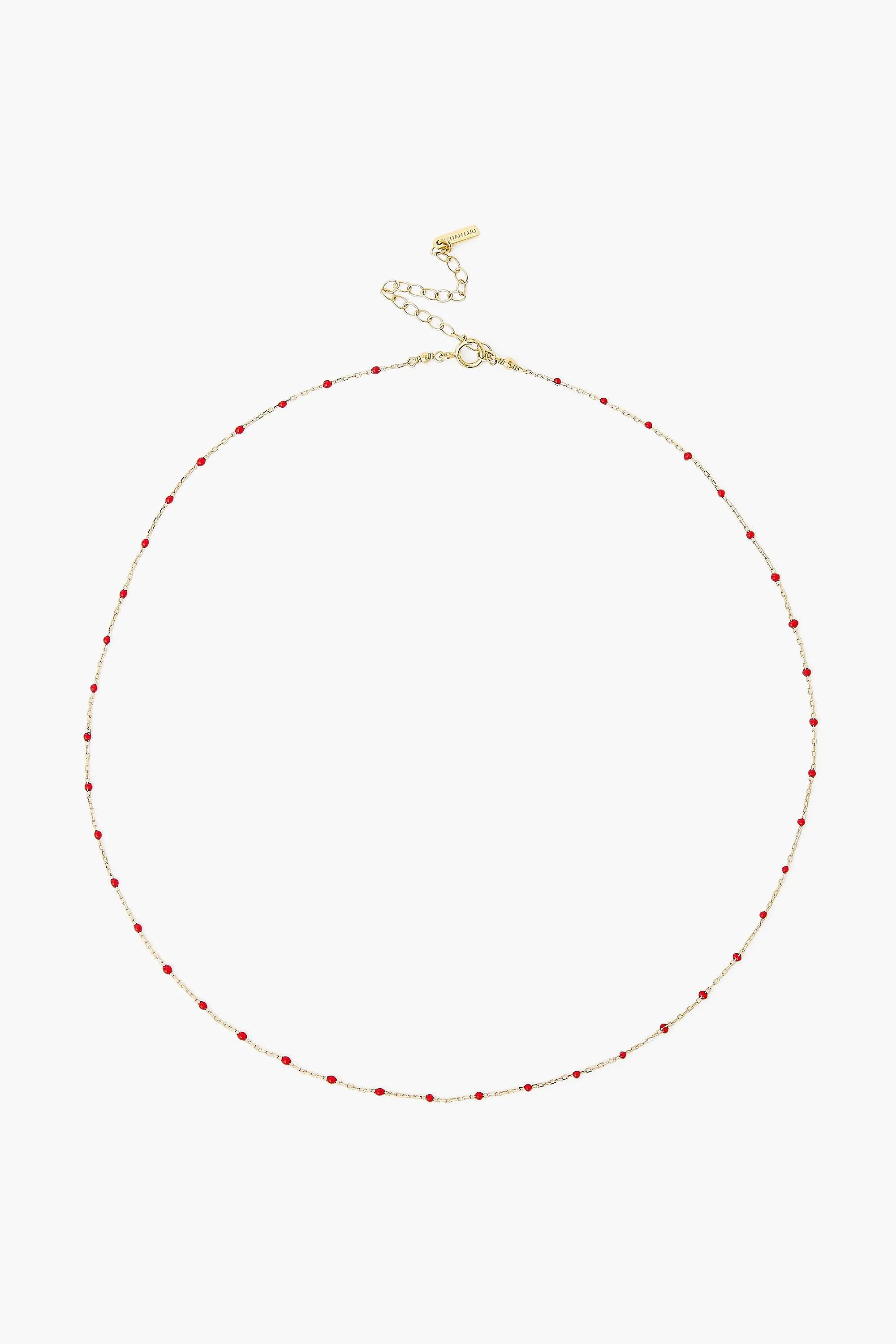 Enamel Bead Necklace
