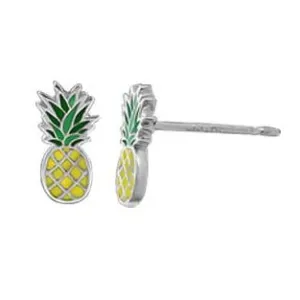 Enamel Pineapple Studs