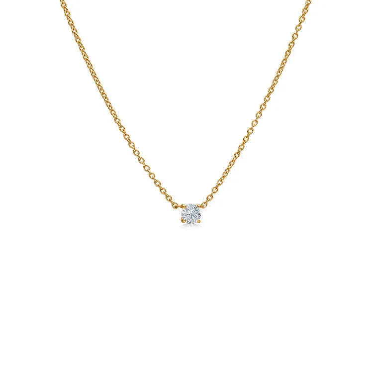 ES X RO Floating Diamond 18K Gold Necklace