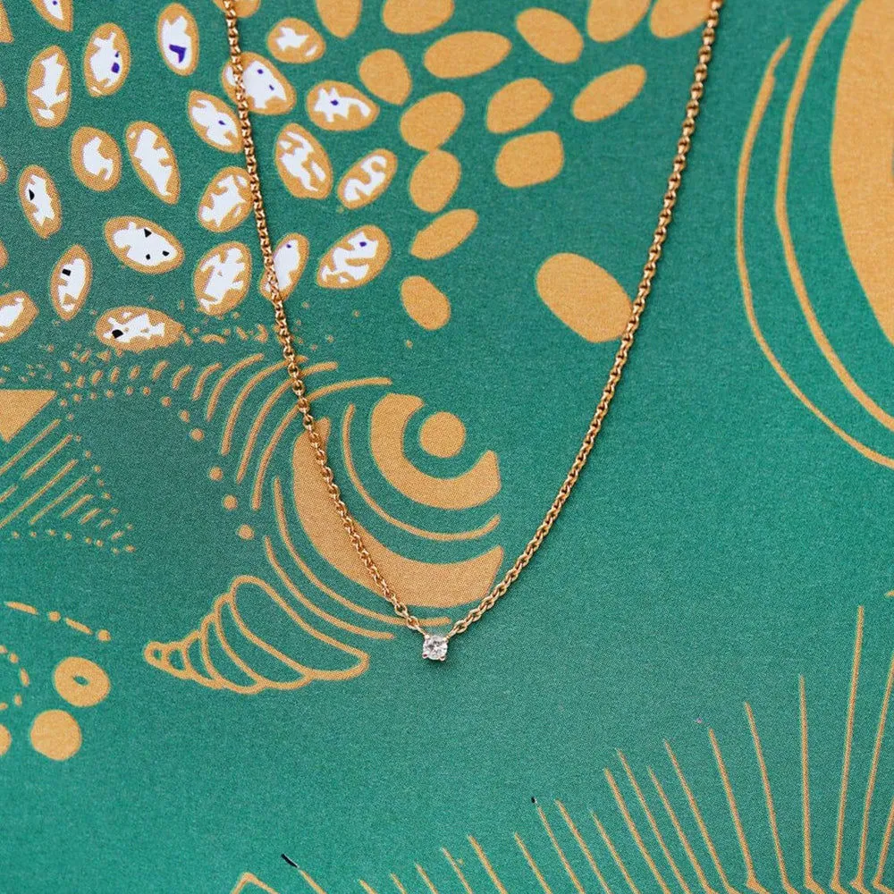 Essential Joy 18K Rosegold Necklace w. Sapphire