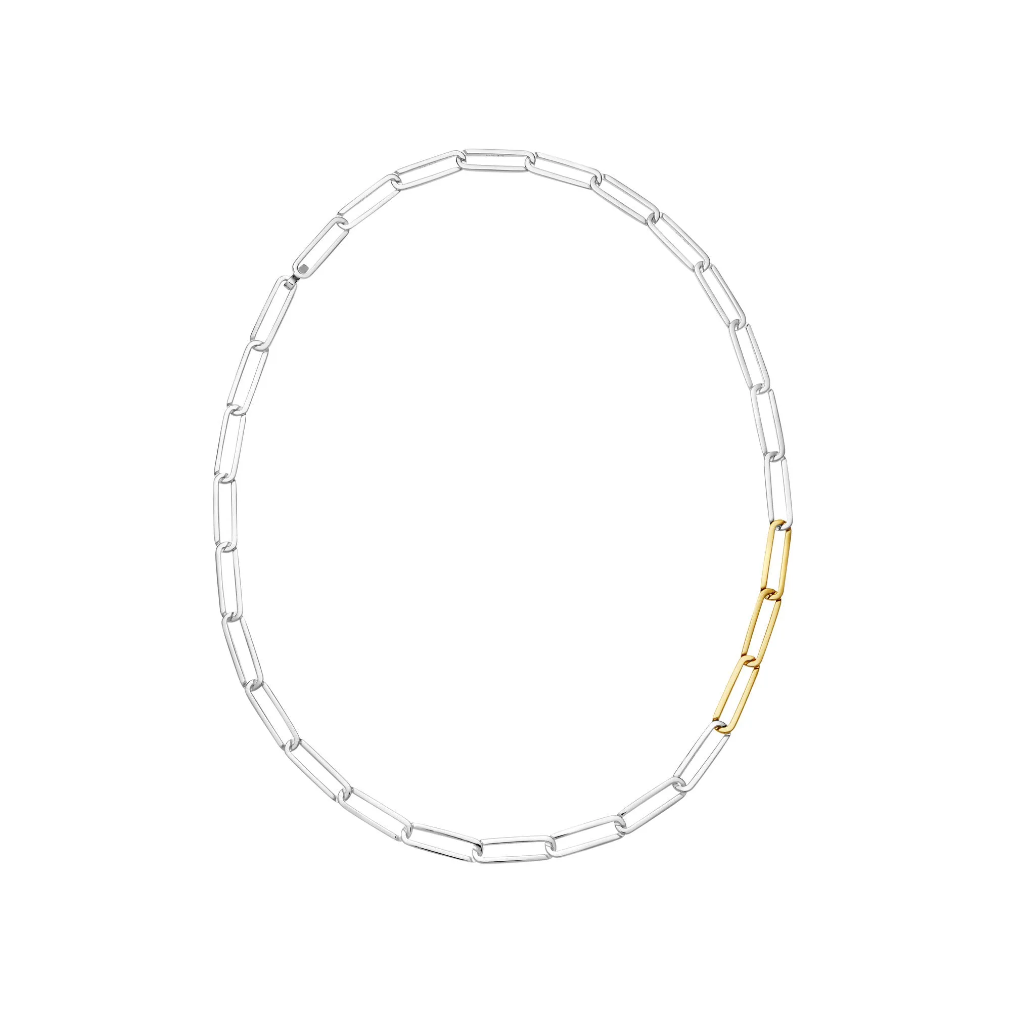 Exhaling her 18K Silver & Gold Necklace