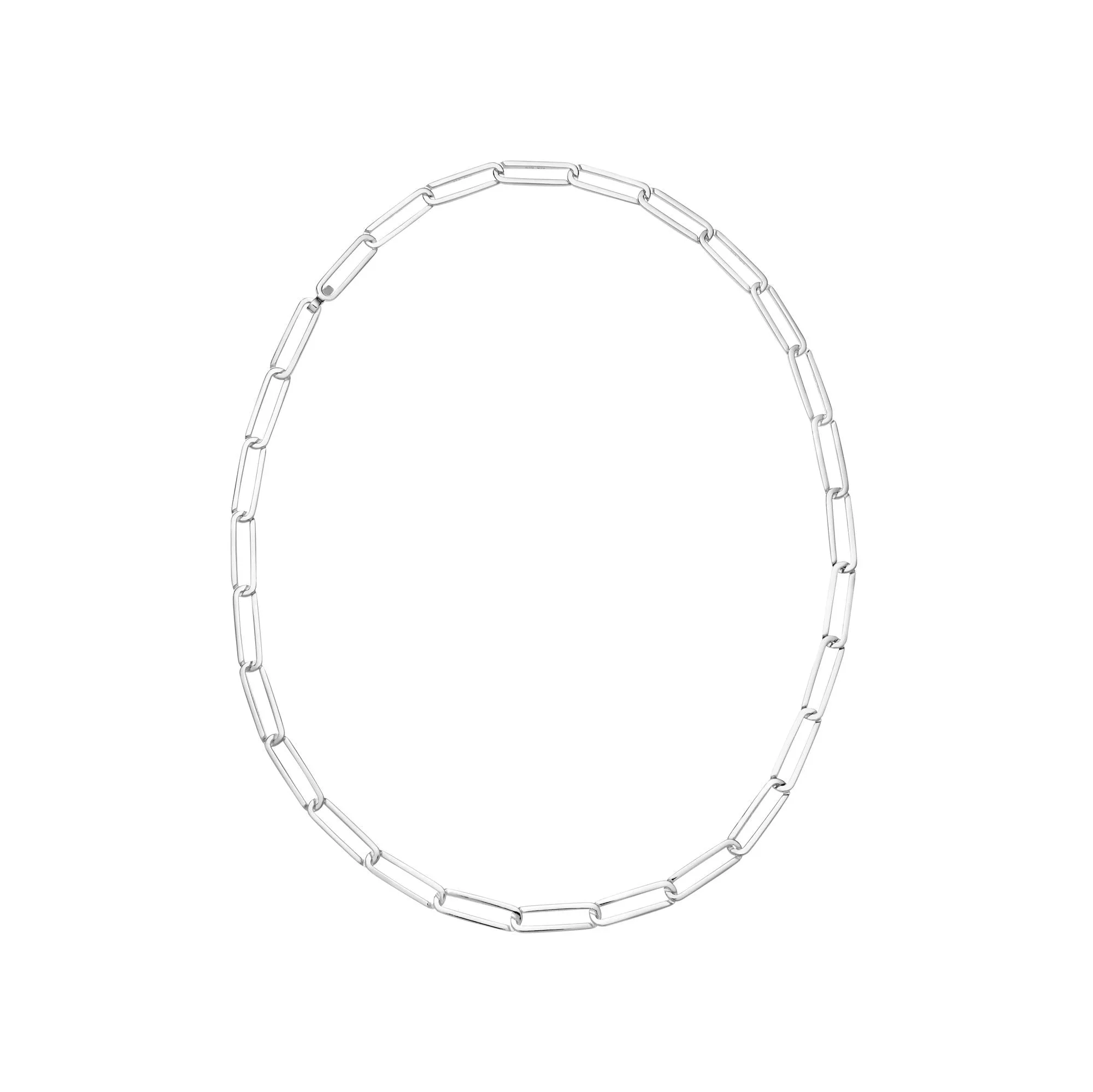 Exhaling her Silver Necklace