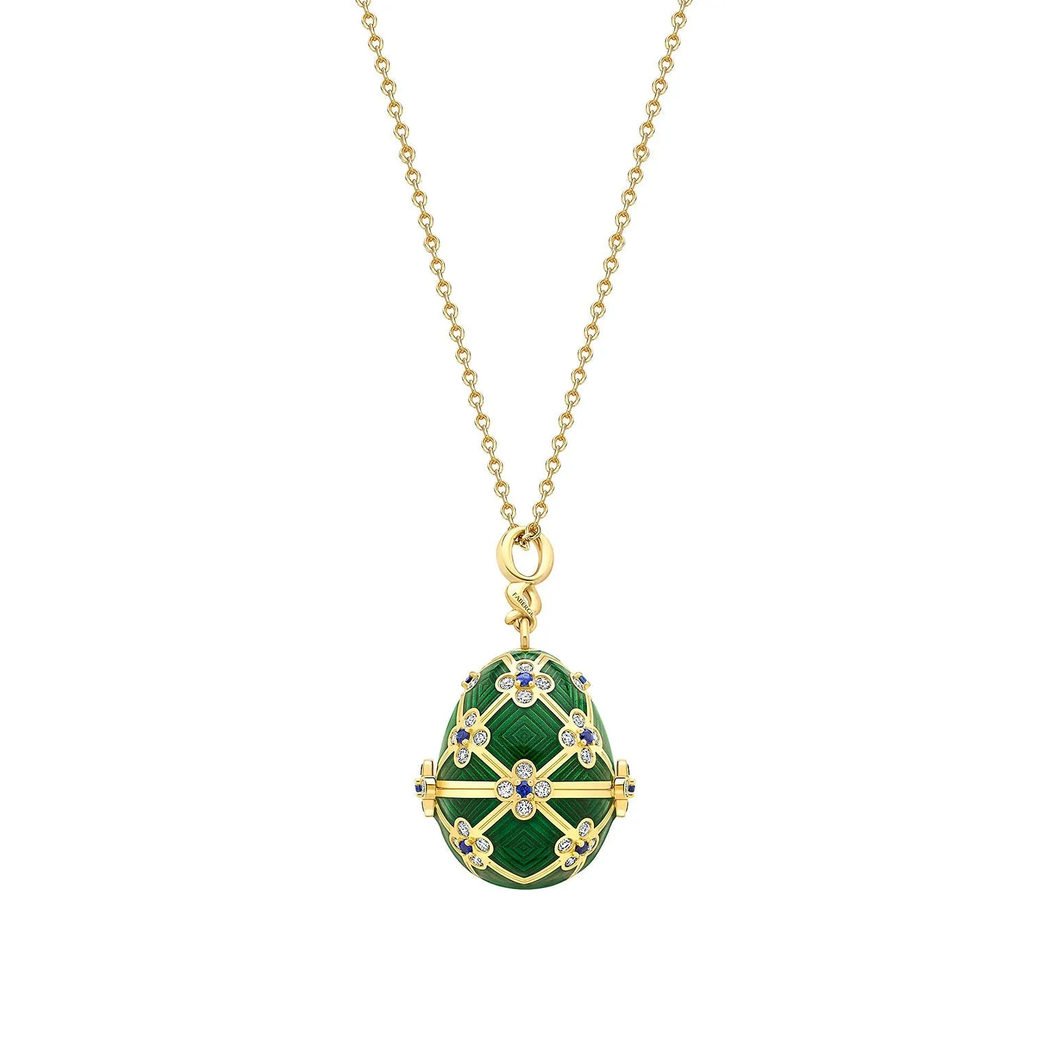 Faberge X 007 Special Edition 18ct Yellow Gold Guilloche Octopussy Egg Surprise Locket