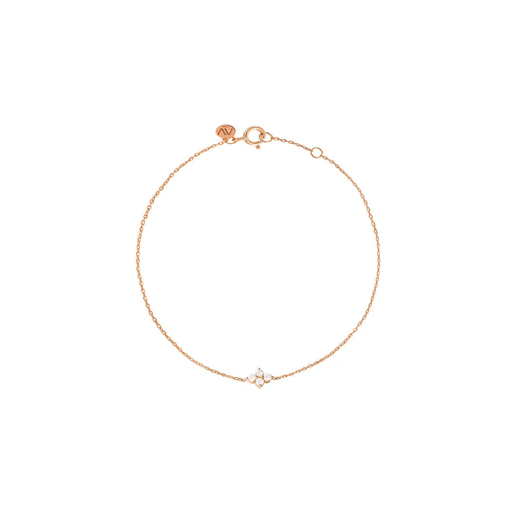 Fairy Dust 18K Rose Gold Bracelet w. Diamonds