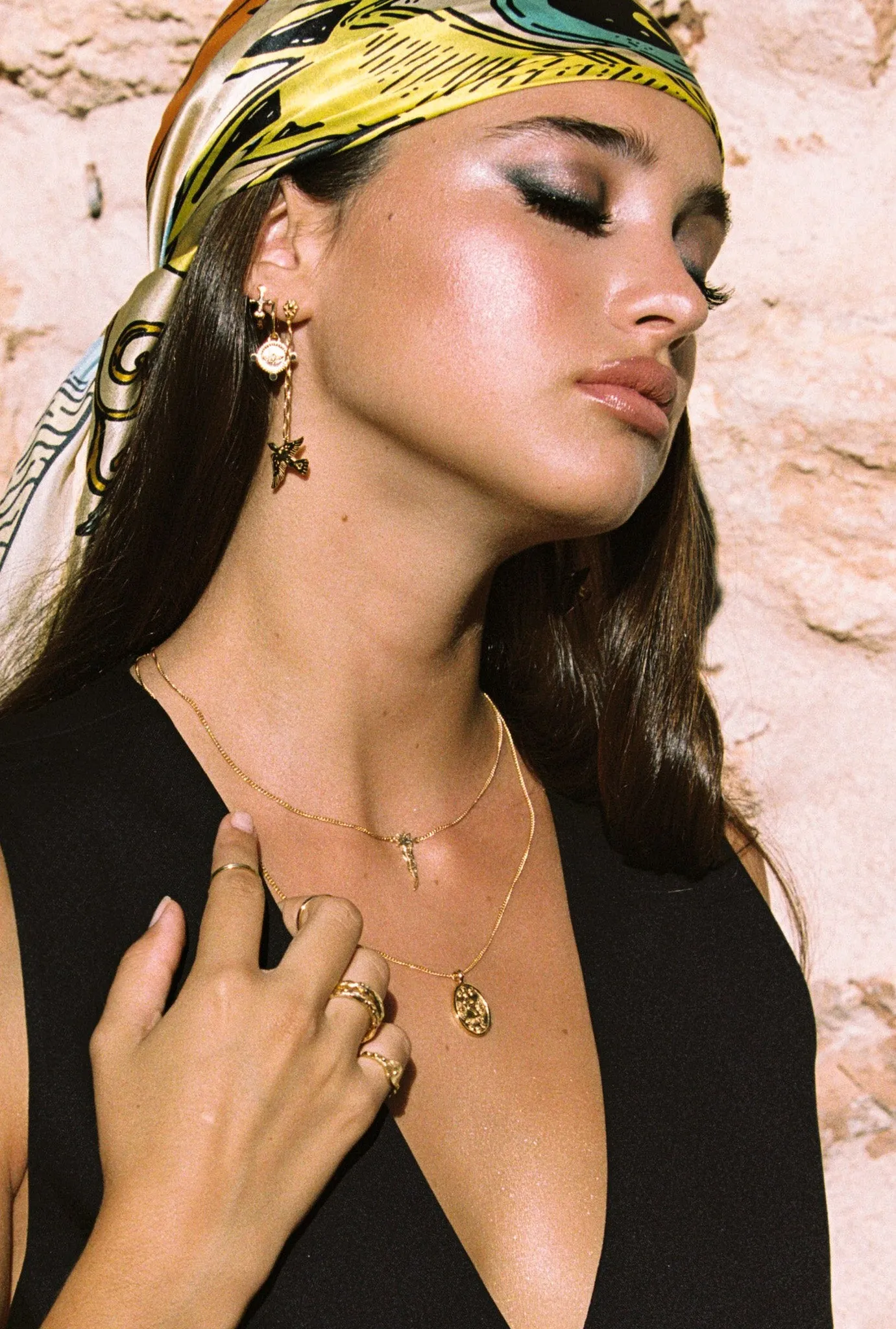 Falling star necklace gold plated Wildthings Collectables